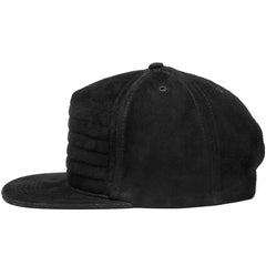 Pleated Suede Snapback